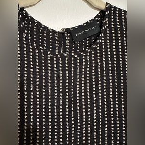 UNIQUE Indonesian designer Peggy Hartanto black with white dot silk tank